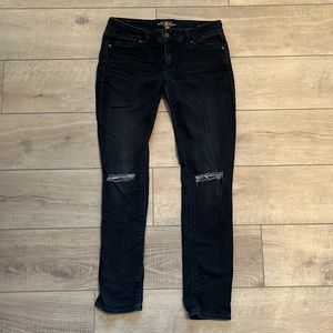 Lucky Brand Lolita Skinny Destructed Jeans, Black Wash